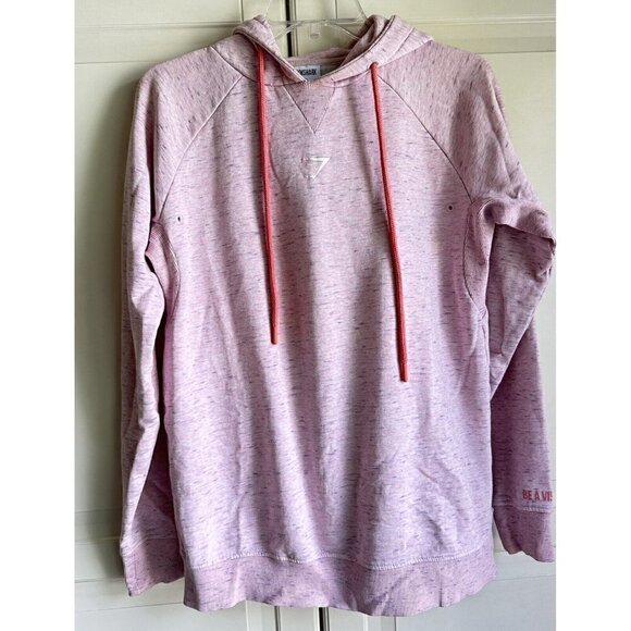 Gymshark Womens Size XS Oversized Pink Purple Hoodie Sweatshirt‎ Be A Visionary - Picture 1 of 6